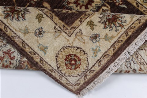 Pishavar Beige Hand Knotted 211 X 53 Area Rug 250-27388 Image 10