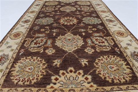 Pishavar Beige Hand Knotted 211 X 53 Area Rug 250-27388 Image 1