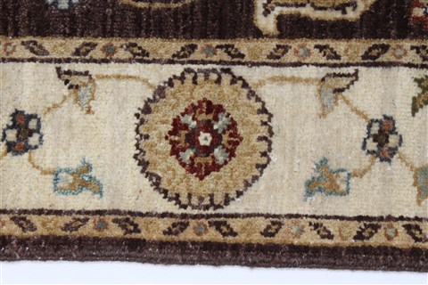 Pishavar Beige Hand Knotted 211 X 53 Area Rug 250-27388 Image 2