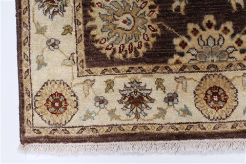 Pishavar Beige Hand Knotted 211 X 53 Area Rug 250-27388 Image 4