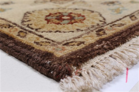Pishavar Beige Hand Knotted 211 X 53 Area Rug 250-27388 Image 5