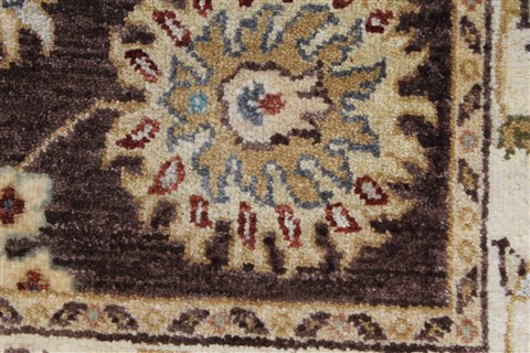 Pishavar Beige Hand Knotted 211 X 53 Area Rug 250-27388 Image 6