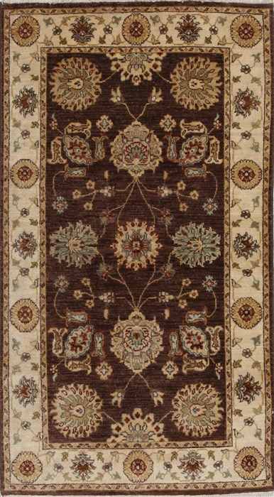 Pishavar Beige Hand Knotted 211 X 53 Area Rug 250-27388 Image 0