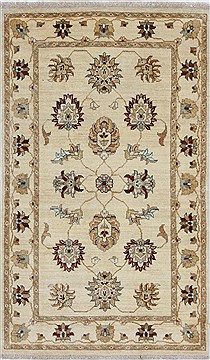 Ziegler Beige Hand Knotted 3'1" X 5'2"  Area Rug 250-27389
