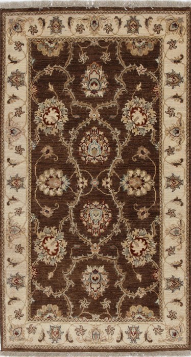 Pishavar Beige Hand Knotted 30 X 54  Area Rug 250-27390 Image 0