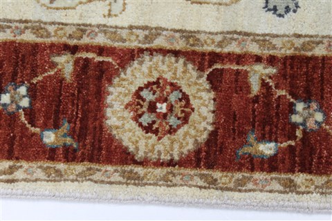 Pishavar Beige Hand Knotted 30 X 52 Area Rug 250-27391 Image 1