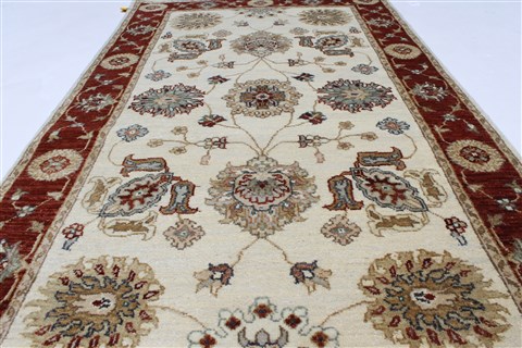 Pishavar Beige Hand Knotted 30 X 52 Area Rug 250-27391 Image 8