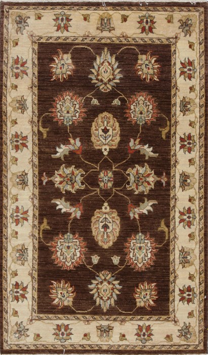 Pishavar Beige Hand Knotted 31 X 52  Area Rug 250-27392 Image 0