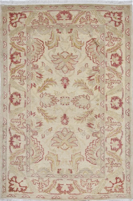 Pishavar Beige Hand Knotted 36 X 52 Area Rug 250-27394 Image 0