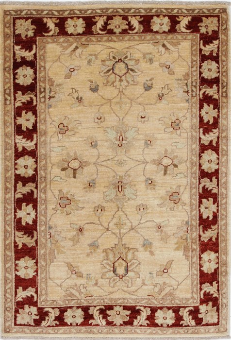 Chobi Beige Hand Knotted 31 X 46  Area Rug 250-27395 Image 0
