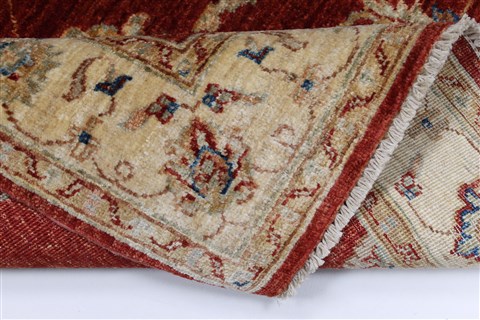 Pishavar Red Hand Knotted 35 X 411 Area Rug 250-27396 Image 1