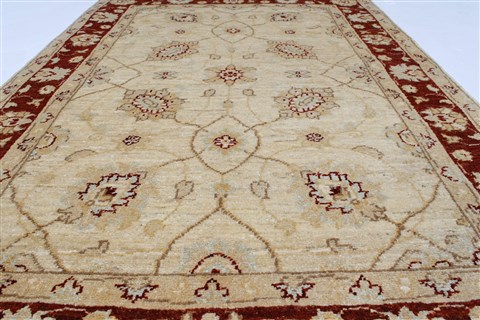 Pishavar Beige Hand Knotted 33 X 410 Area Rug 250-27397 Image 5