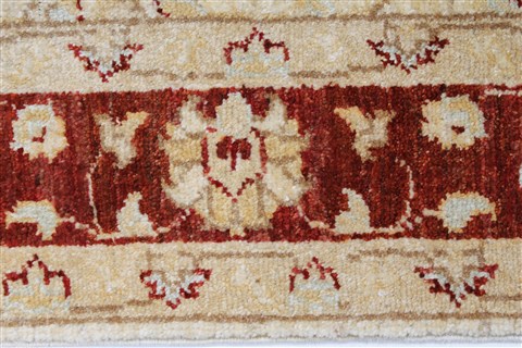 Pishavar Beige Hand Knotted 33 X 410 Area Rug 250-27397 Image 6