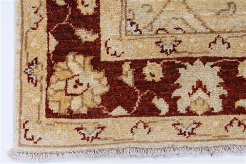 Pishavar Beige Hand Knotted 33 X 410 Area Rug 250-27397 Image 8