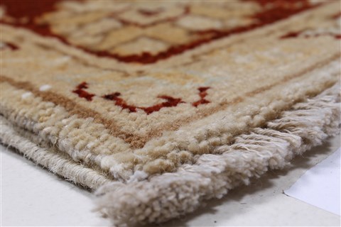 Pishavar Beige Hand Knotted 33 X 410 Area Rug 250-27397 Image 9