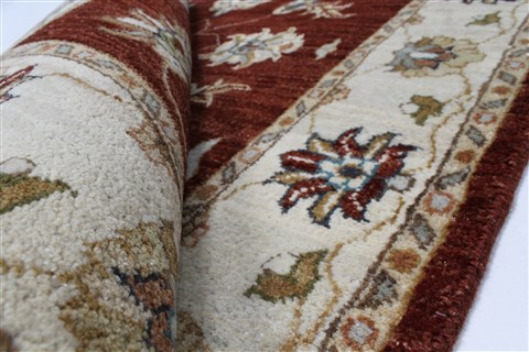 Ziegler Beige Hand Knotted 30 X 52 Area Rug 250-27399 Image 10