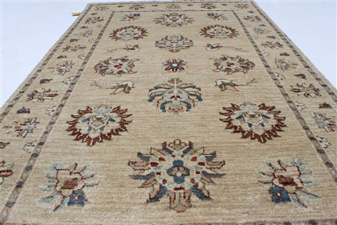 Pishavar Beige Hand Knotted 210 X 48 Area Rug 250-27402 Image 3