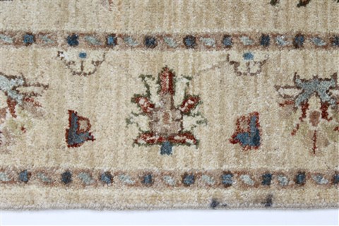 Pishavar Beige Hand Knotted 210 X 48 Area Rug 250-27402 Image 4