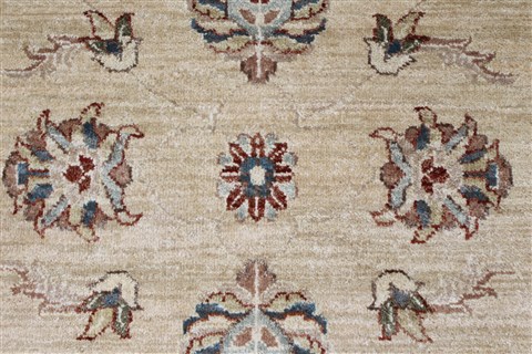 Pishavar Beige Hand Knotted 210 X 48 Area Rug 250-27402 Image 5