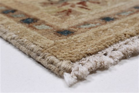 Pishavar Beige Hand Knotted 210 X 48 Area Rug 250-27402 Image 7