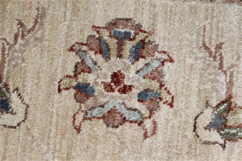 Pishavar Beige Hand Knotted 210 X 48 Area Rug 250-27402 Image 8