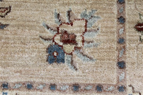 Pishavar Beige Hand Knotted 210 X 48 Area Rug 250-27402 Image 9
