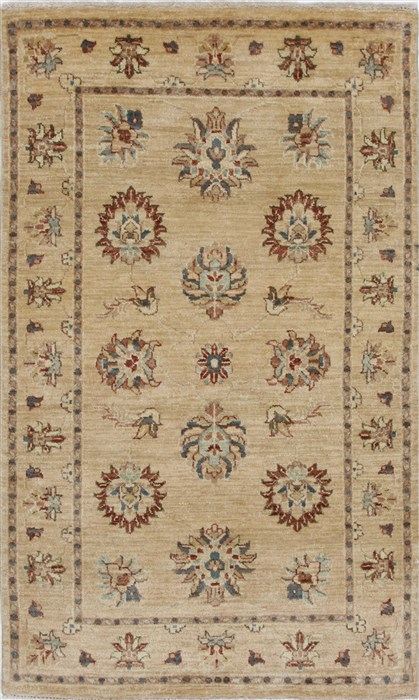 Pishavar Beige Hand Knotted 210 X 48 Area Rug 250-27402 Image 0