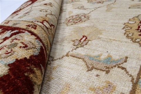 Pishavar Beige Hand Knotted 31 X 49 Area Rug 250-27403 Image 1