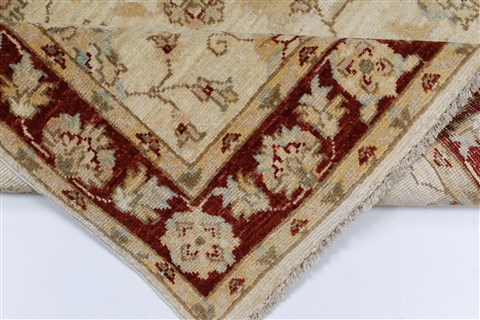 Pishavar Beige Hand Knotted 31 X 49 Area Rug 250-27403 Image 2