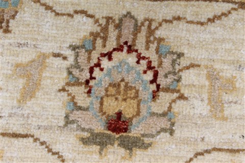 Pishavar Beige Hand Knotted 31 X 49 Area Rug 250-27403 Image 9