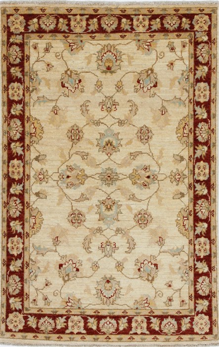 Pishavar Beige Hand Knotted 31 X 49 Area Rug 250-27403 Image 0