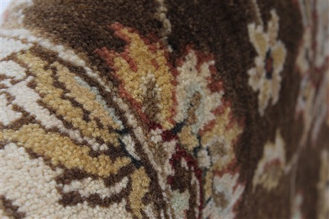Pishavar Beige Hand Knotted 211 X 52 Area Rug 250-27405 Image 10