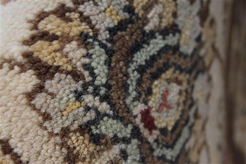 Pishavar Beige Hand Knotted 211 X 52 Area Rug 250-27405 Image 11