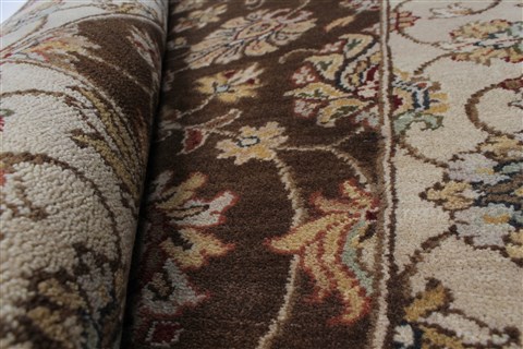 Pishavar Beige Hand Knotted 211 X 52 Area Rug 250-27405 Image 12