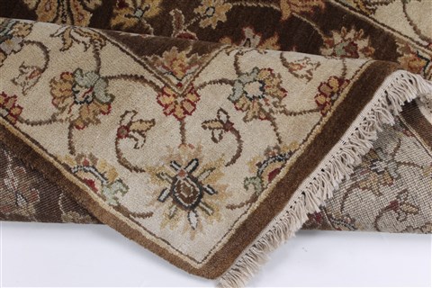 Pishavar Beige Hand Knotted 211 X 52 Area Rug 250-27405 Image 1
