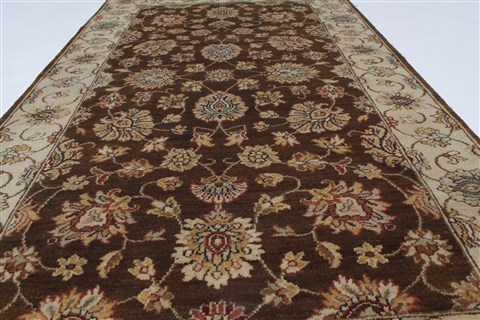 Pishavar Beige Hand Knotted 211 X 52 Area Rug 250-27405 Image 3