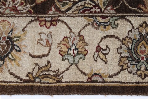 Pishavar Beige Hand Knotted 211 X 52 Area Rug 250-27405 Image 4
