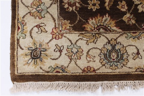 Pishavar Beige Hand Knotted 211 X 52 Area Rug 250-27405 Image 6