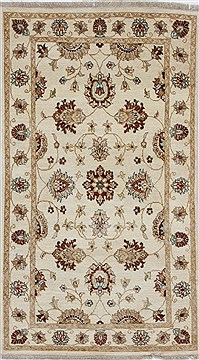 Indian Ziegler Beige Rectangle 3x5 ft Wool Carpet 27406