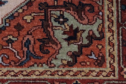 Serapi Brown Hand Knotted 211 X 410 Area Rug 250-27409 Image 6