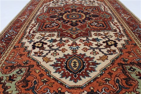 Serapi Brown Hand Knotted 211 X 410 Area Rug 250-27409 Image 8