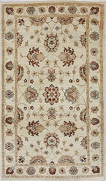 Indian Ziegler Beige Rectangle 3x5 ft Wool Carpet 27416