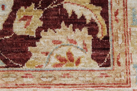 Pishavar Beige Hand Knotted 32 X 50 Area Rug 250-27421 Image 8
