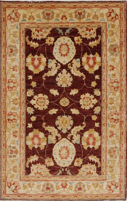 Pishavar Beige Hand Knotted 32 X 50 Area Rug 250-27421 Image 0