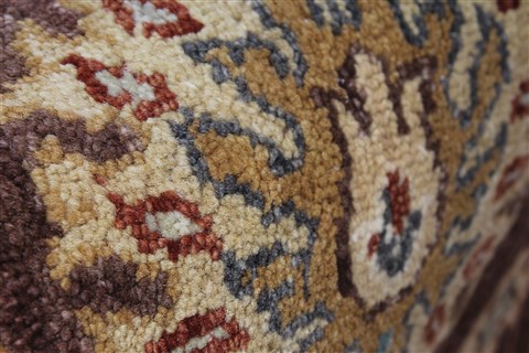 Pishavar Beige Hand Knotted 211 X 53 Area Rug 250-27425 Image 11