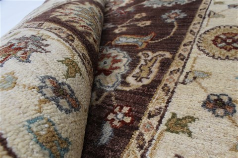 Pishavar Beige Hand Knotted 211 X 53 Area Rug 250-27425 Image 1