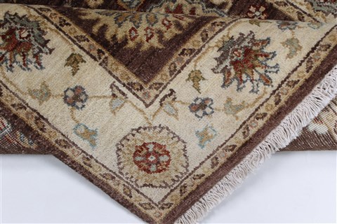 Pishavar Beige Hand Knotted 211 X 53 Area Rug 250-27425 Image 2