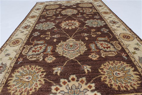 Pishavar Beige Hand Knotted 211 X 53 Area Rug 250-27425 Image 4