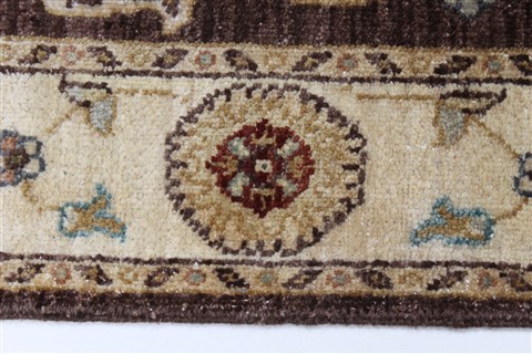 Pishavar Beige Hand Knotted 211 X 53 Area Rug 250-27425 Image 5