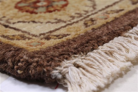 Pishavar Beige Hand Knotted 211 X 53 Area Rug 250-27425 Image 8